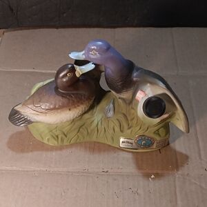 Vtg Ducks Unlimited 50TH Anniversary EMPTY Decanter Jim Beam